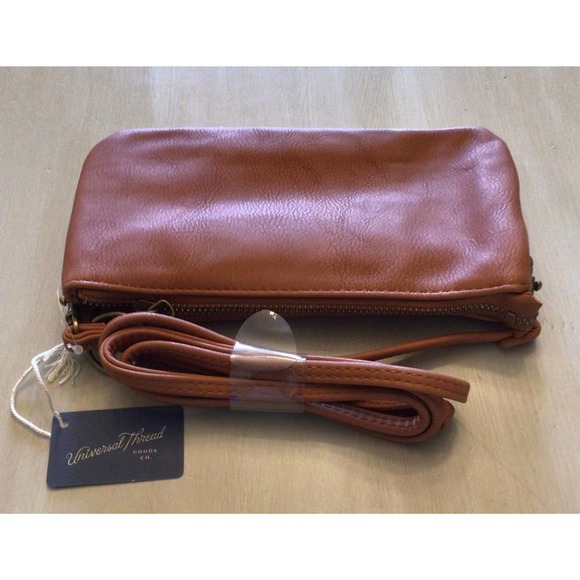 Universal Thread WALLET ON STRING Crossbody Wristlet Handbag Purse Saddle Brown - Picture 5 of 7